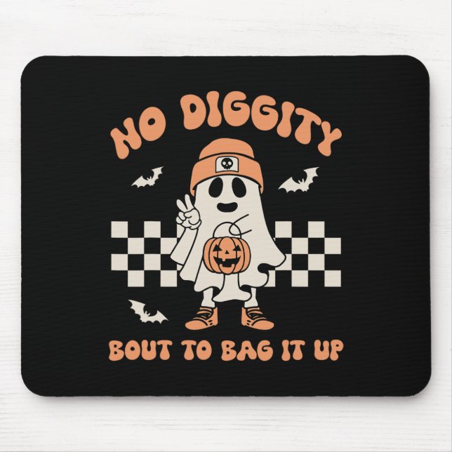 Mousepad Sem Diggência Sobre Fazer Isso Ghost Halloween Kid (Frente)