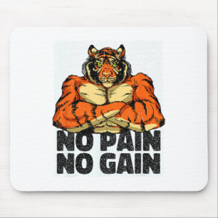Mousepad Sem Dor Sem Ganho Academia Tiger Treino Mma Muscul
