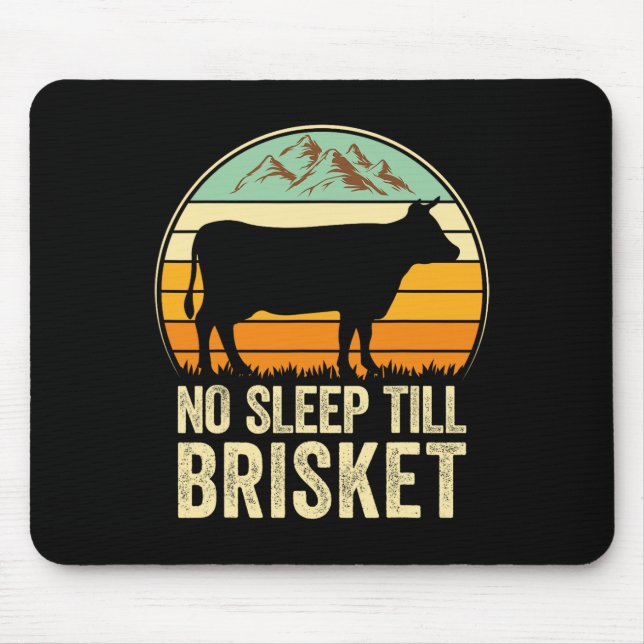 Mousepad Sem Dormir Até O Churrasco Engraçado Engraçado Fur (Frente)