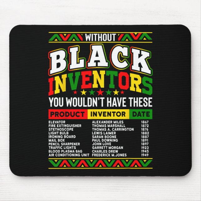 Mousepad Sem os Inventores Negros Você Não Teria Isso (Frente)