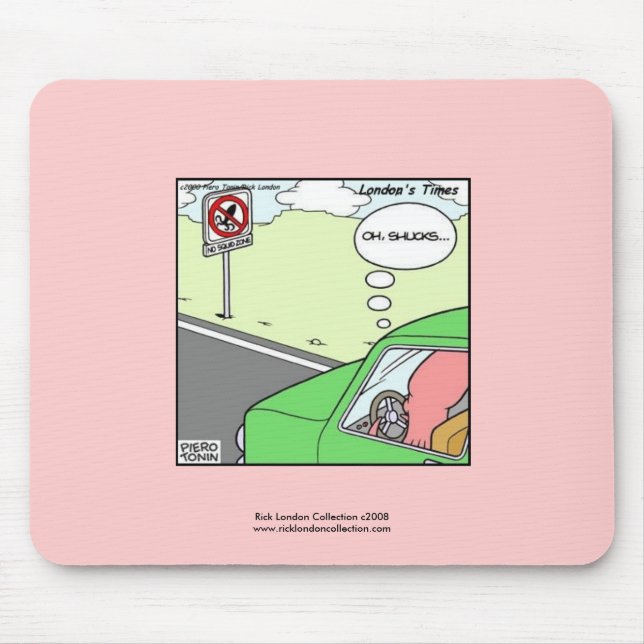 Mousepad Sem Pad de Mouse Hilário de Cartoon de Zona Lula (Frente)