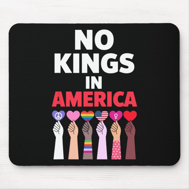 Mousepad Sem Reis Na América Desde 1776 Sinal De Protesto (Frente)