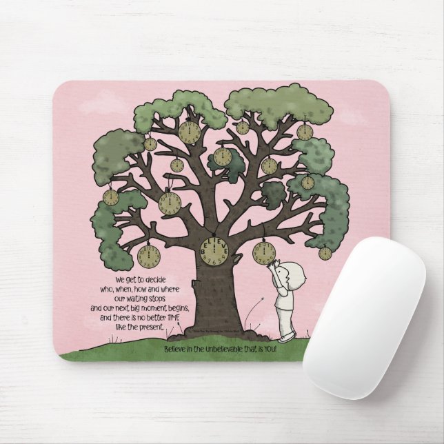 Mousepad Sem tempo como o presente (Com mouse)