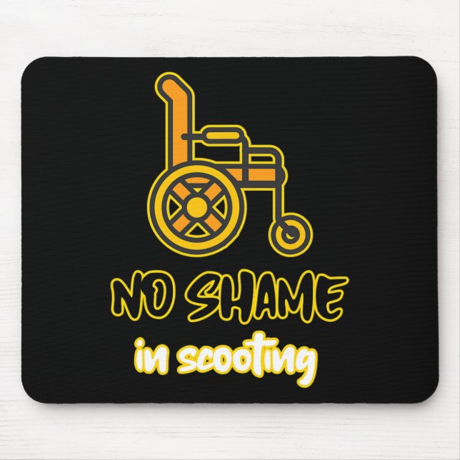 Mousepad sem vergonha a pessoa com deficiência em roda (Frente)