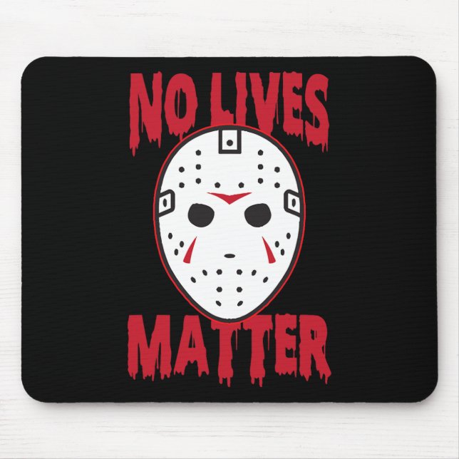 Mousepad Sem vidas, máscara horrorosa de Halloween (Frente)