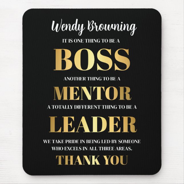 Mousepad semana de apreciação do Gold Elegant Boss (Frente)