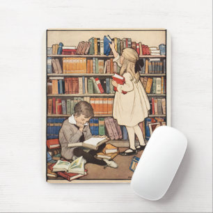 Mousepad Semana do Livro Infantil Vintage Ilustração da Bib
