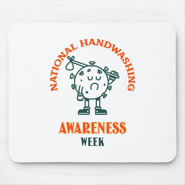 Mousepad Semana Nacional de Sensibilização para a Lavagem d (Frente)