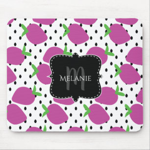 Mousepad Sementes de Morango Abstrato de de Mouse Personali