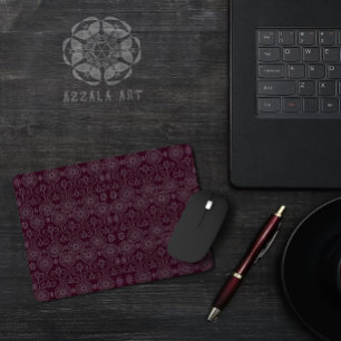 Mousepad Sementes de polvo têxtil de fibrose do vinho, padr