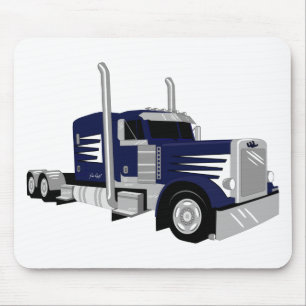 Mousepad Semi Truck Dark Blue