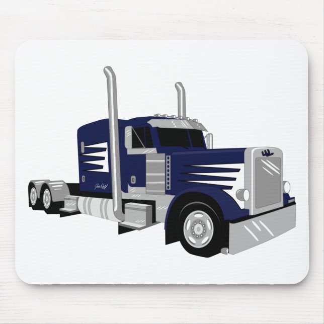 Mousepad Semi Truck Dark Blue (Frente)