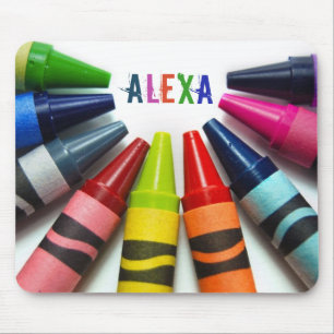 Mousepad semicírculo de lápis em branco