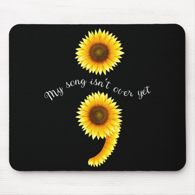 Mousepad Semicolon Sunflow Espalhando Awarene Mental (Frente)