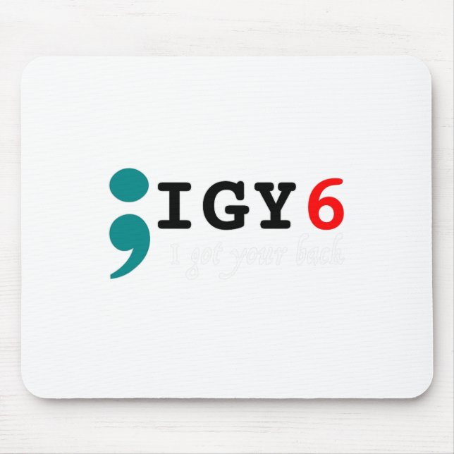 Mousepad Semicolon, Tenho Sua Consciência Do Suicídio Ck. (Frente)