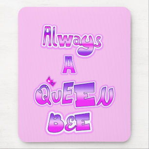 Mousepad Sempre uma rainha abelha rosa