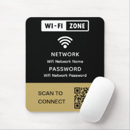 Mousepad Senha de Rede de Código QR de Wifi Elegante Simple