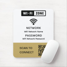 Senha de Rede de Código QR de Wifi Elegante Simple