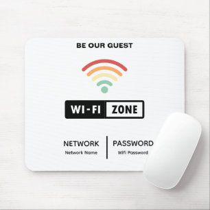 Mousepad Senha Simples E Minimalista De Wifi Branco