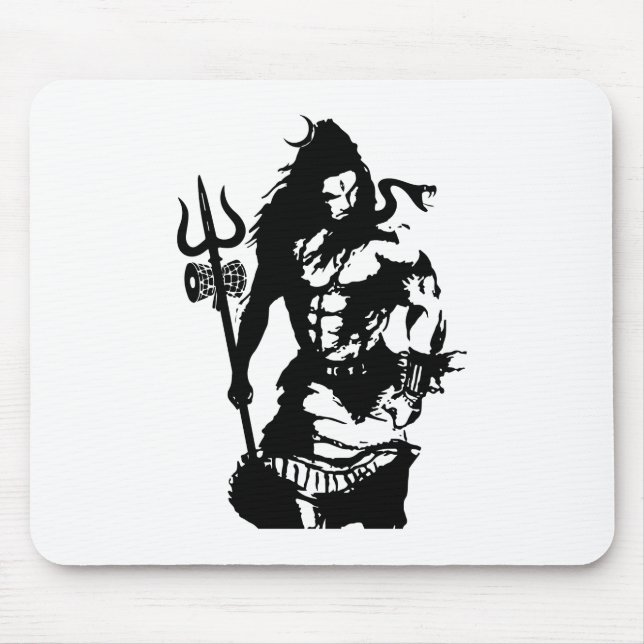 Mousepad Senhor Shiva Arte Irritado Trishul (Frente)