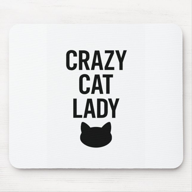 Mousepad Senhora de Gato Louca - Presente de Gato Engraçado (Frente)