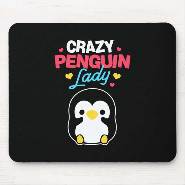 Mousepad Senhora do Pinguim Louca (Frente)