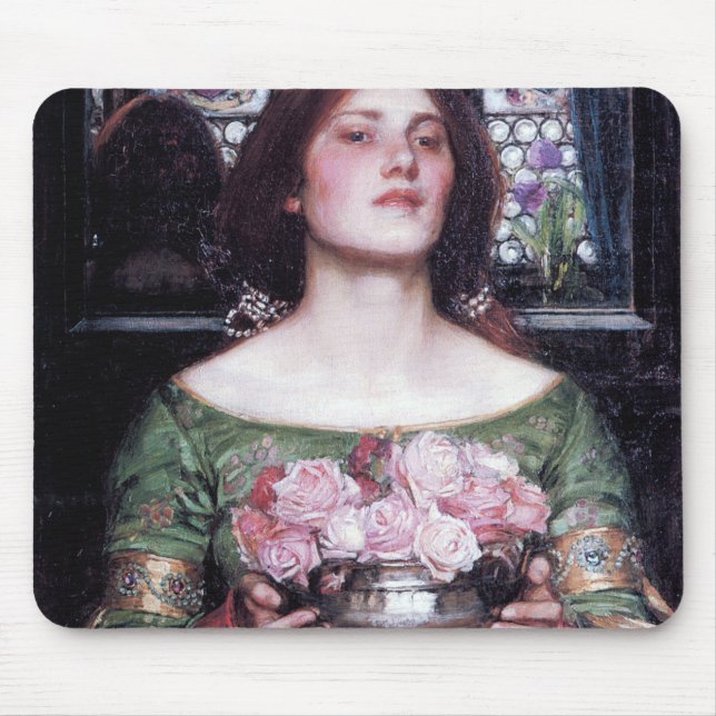 Mousepad Senhora e Rosas, John William Waterhouse (Frente)