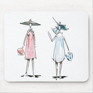Mousepad Senhora fora a almoçar tapete do rato