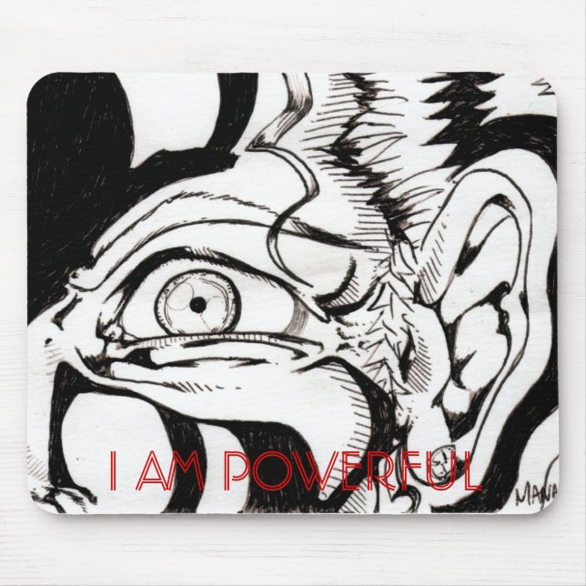 Mousepad senhora idosa do anime, EU SOU PODEROSO (Frente)