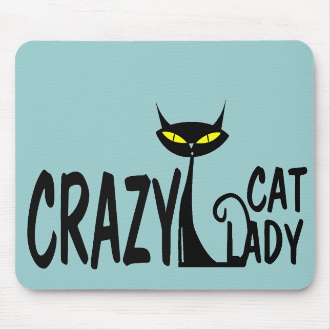 Mousepad Senhora louca do gato (Frente)