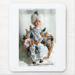 Mousepad Senhora louca tapete do rato do gato