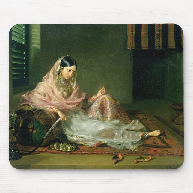 Mousepad Senhora muçulmana Reclining, 1789 (óleo em canvas) (Frente)