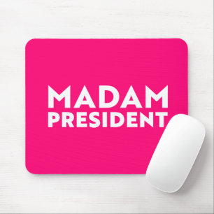 Mousepad Senhora Presidente, tipografia moderna, rosa-quent