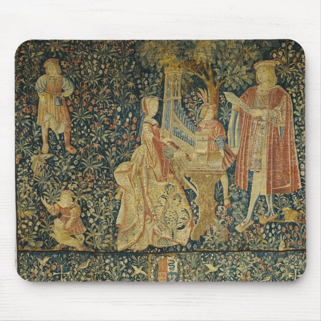 Mousepad Senhora que joga o órgão portative de (Frente)