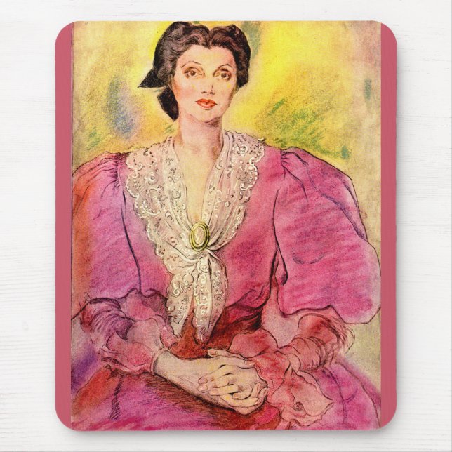 Mousepad senhora rosa (Frente)