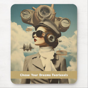 Mousepad Senhora Steampunk Persegue Seus Sonhos Ininterrupt