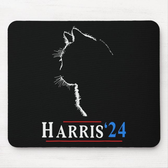 Mousepad Senhoras De Gato Engraçadas Para Kamala Har (Frente)