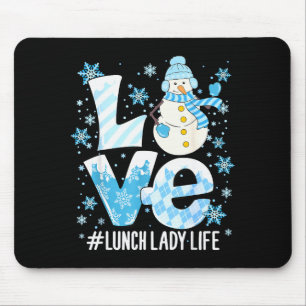 Mousepad Senhorita Almoço de Inverno Ama Boneco de Neve Sen