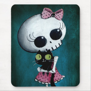 Mousepad Senhorita pequena Morte - beleza do Dia das Bruxas