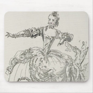 Mousepad Senhorita Puvigne como a estátua viva, em