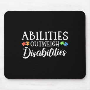 Mousepad Sensibilização Autismo - As capacidades superam as