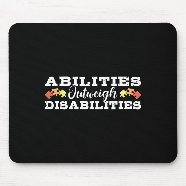 Mousepad Sensibilização Autismo - As capacidades superam as (Frente)