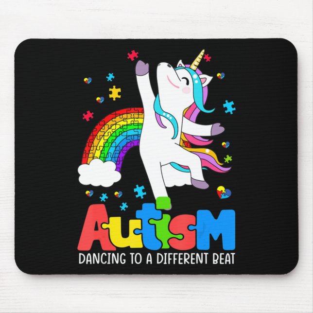 Mousepad Sensibilização autistaTee Dabbing Unicorn Dancing  (Frente)