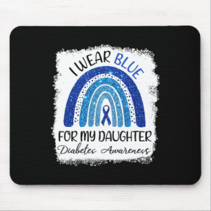 Mousepad Sensibilização Diabetes Eu Visto Azul Para Minha F