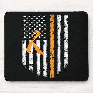 Mousepad Sensibilização do American Flag Orange Ribbon Tee