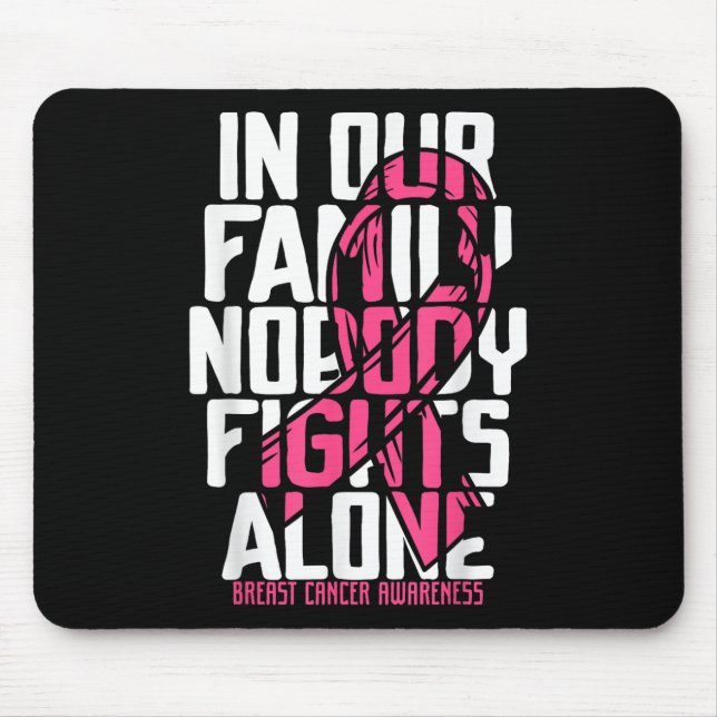 Mousepad Sensibilização do Cancer da Mama Rosa-apoio ao can (Frente)
