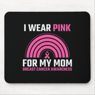Mousepad Sensibilização do Cancer de Fita Eu Visto Rosa Par