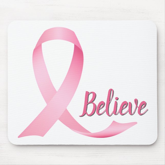 Mousepad Sensibilização do Cancer de Fita Rosa (Frente)