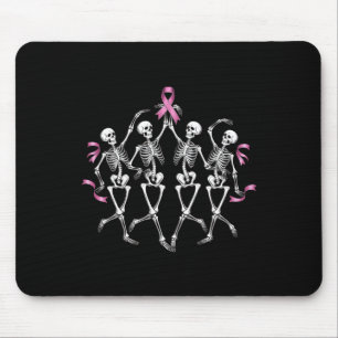 Mousepad Sensibilização do Cancer Mama Esqueleto Dançando R