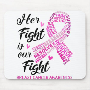 Mousepad Sensibilização do Cancer Sua Luta é minha Luta